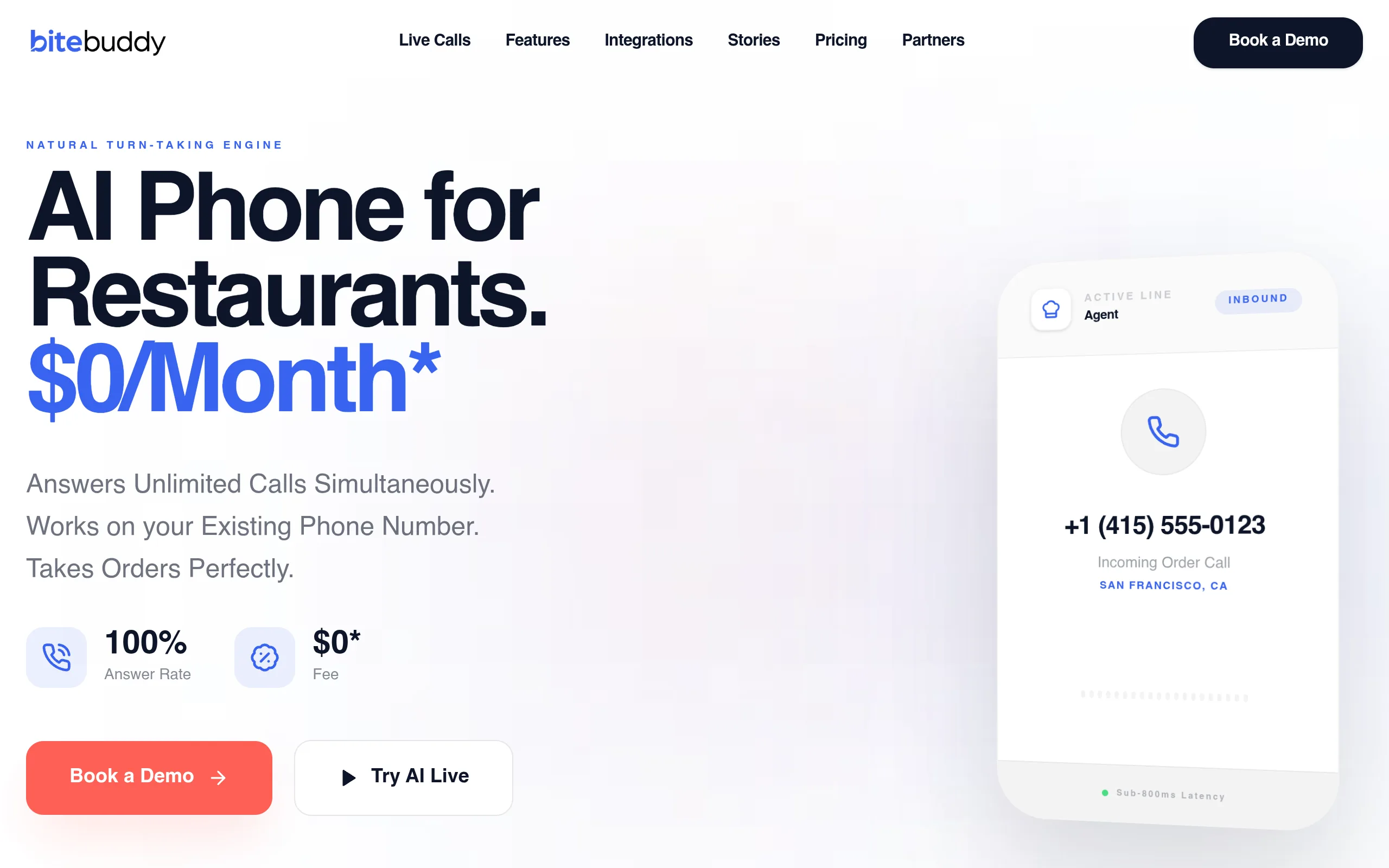 Bite Buddy homepage screenshot