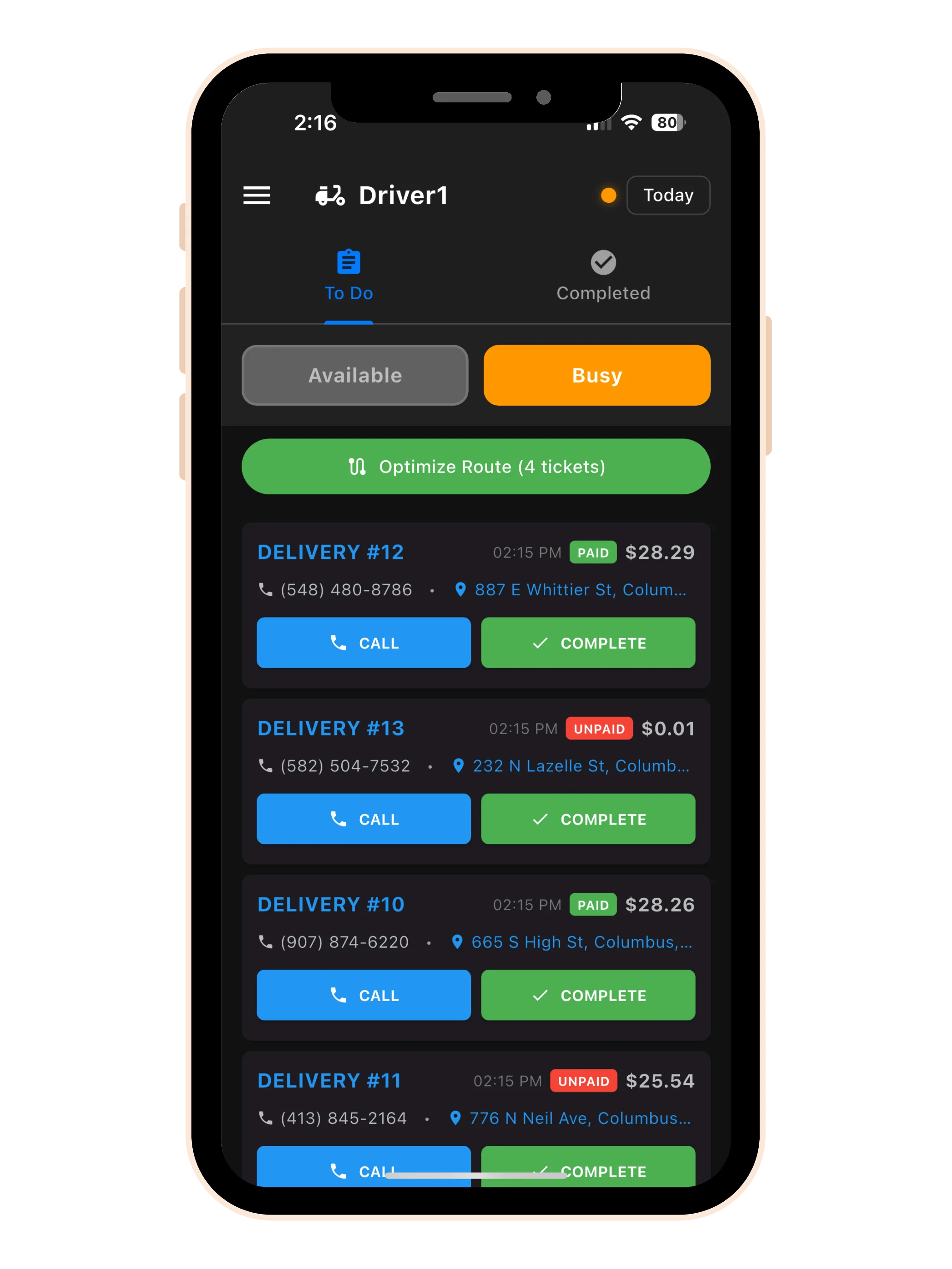 Driver App