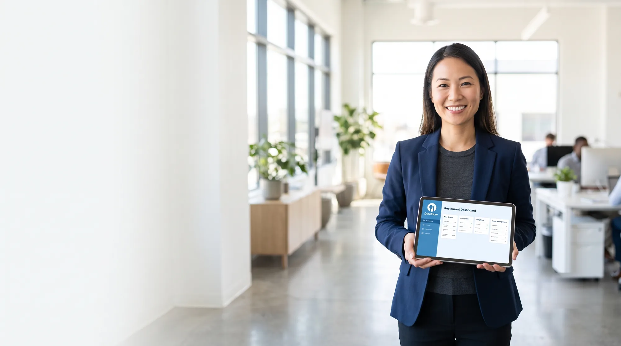 A partner presenting the restaurant ordering platform under their own brand