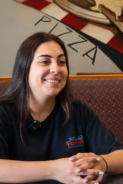 Maria, Pizzeria Owner in South Easton, MA, talking about AI Bunny